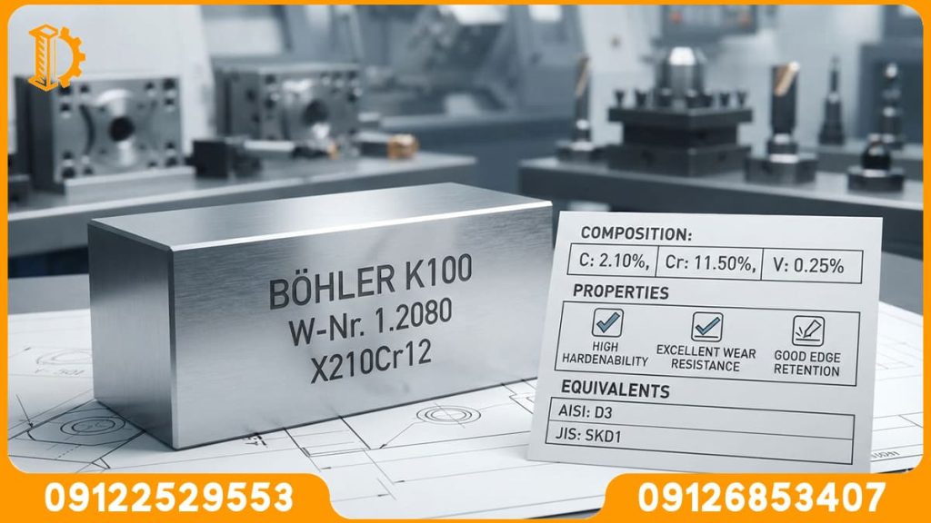 فولاد K100 چیست؟ بررسی مشخصات، خواص، کاربرد و معادل 1.2080