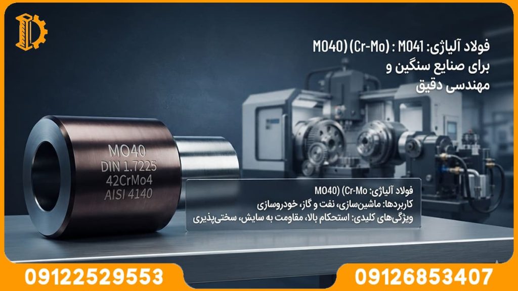 مشخصات فنی فولاد MO40 | آنالیز، خواص مکانیکی و استاندارد 1.7225